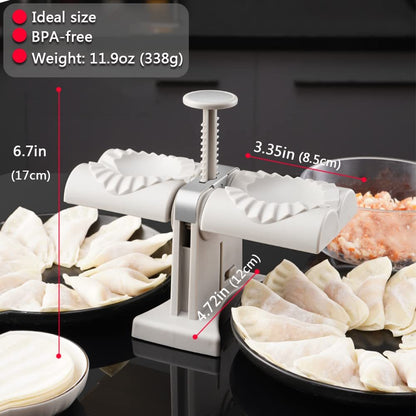 Collfa Automatic Dumpling Maker Mold – 2-in-1 Ravioli Press Set