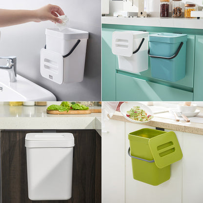 Small Kitchen Compost Bin 3L Kitchen Waste Bin Household Countertop Container with Lid for Rubbish Composter