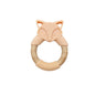 Silicone Wood Ring Fox Baby Teether