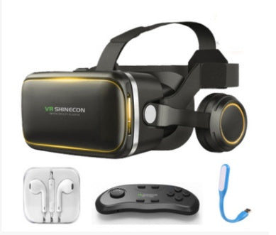 Original VR Shinecon Virtual Reality Glasses 120° FOV 3D Glasses Google Cardboard with Stereo Headphones Box for Smartphone