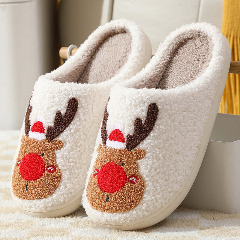 Cozy Elk Winter Slip-On House Shoes