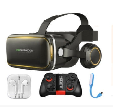 Original VR Shinecon Virtual Reality Glasses 120° FOV 3D Glasses Google Cardboard with Stereo Headphones Box for Smartphone