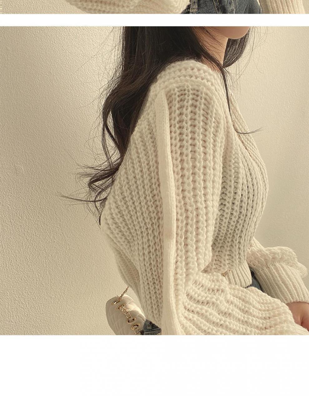 Versatile Crew Neck Pullover Sweater for Women