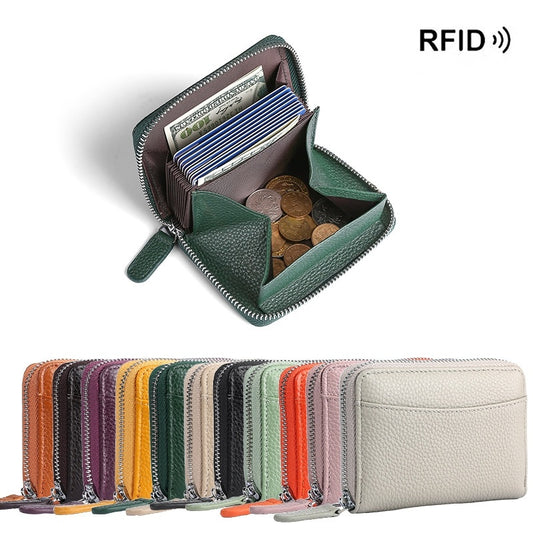 2024 RFID Genuine Leather Card Wallet