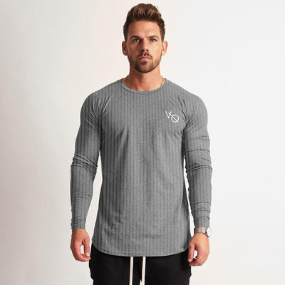 Doctor Muscle Spring Fitness Long Sleeve Training Shirt for Men