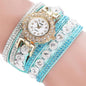 Elegant Women's Quartz Watch – PU Leather Bracelet with Rhinestone Accents