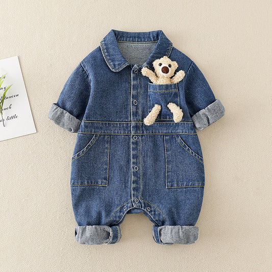 Stylish Denim Jumpsuit for Baby Boys – Perfect for Spring Festivals