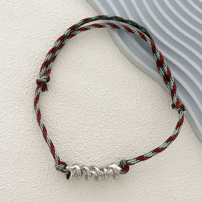 Trendy Multi-Color Braided Rope Simple Fashion Women's Necklace