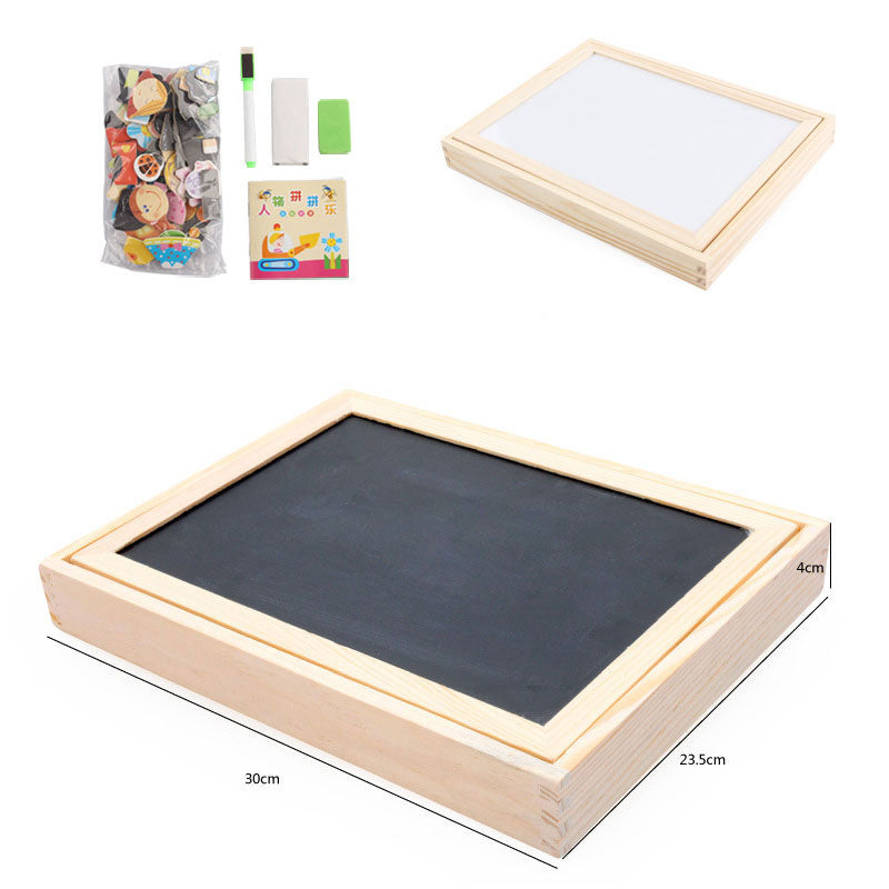 Multifunctional Magnetic Puzzle Drawing Board – Educational Wooden Toy for Kids