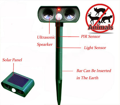 Solar Powered Ultrasonic Animal Repeller