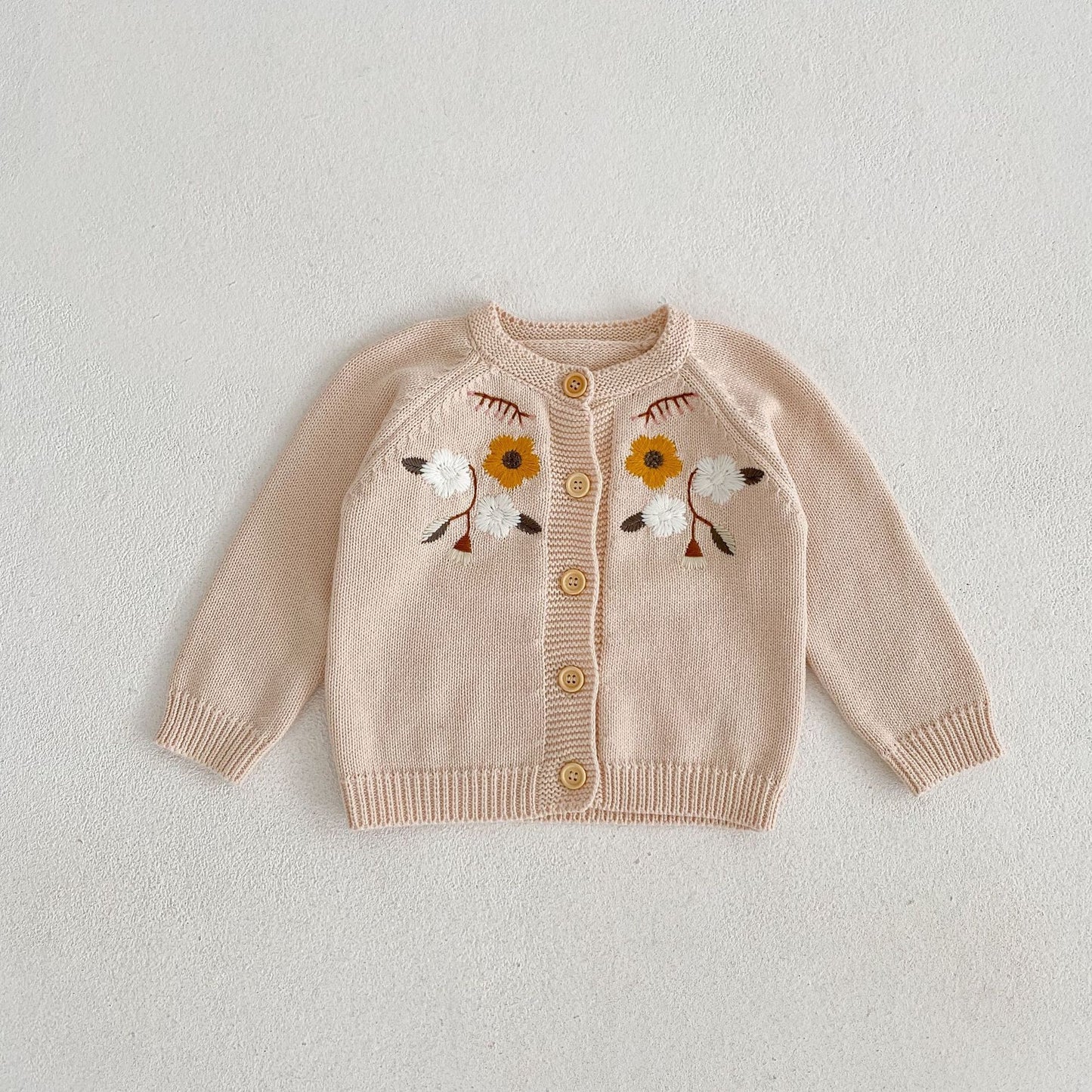 Babies And Children's Embroidered Knitting Coat