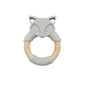 Silicone Wood Ring Fox Baby Teether