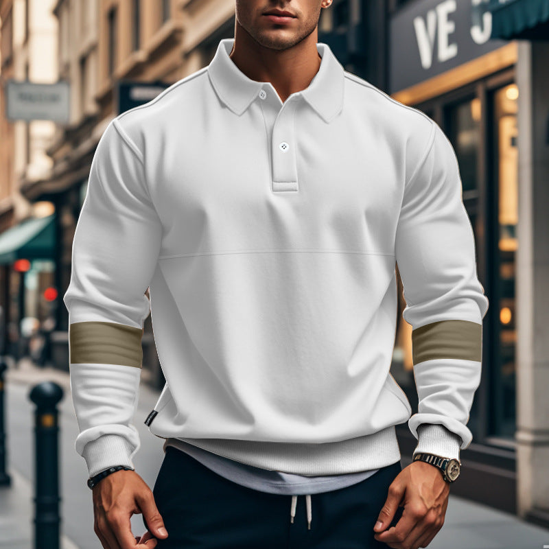 Long-Sleeved Lapel Polo Shirt - PureSelect