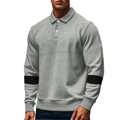 Long-Sleeved Lapel Polo Shirt - PureSelect