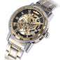 Winner Men's Business Casual Watch – Engraved Gold Mechanical Design