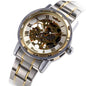 Winner Men's Business Casual Watch – Engraved Gold Mechanical Design