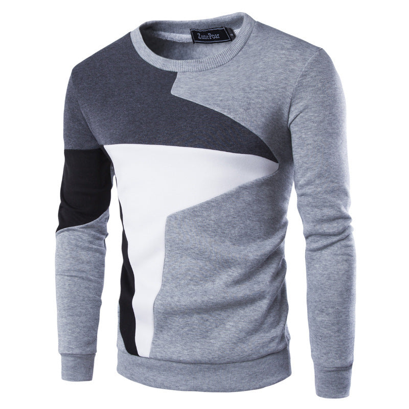 New Fashion Printed Casual O-Neck Slim Cotton Knitted Sweater for Men