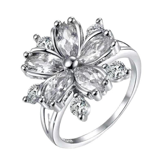 Diamond Flower Ring Accessories