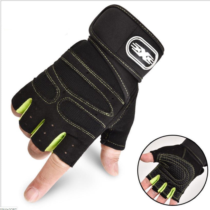 Title: Half Finger Breathable Elastic Cycling Gloves for Outdoor Riding Fitness