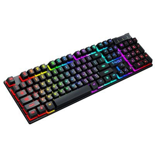 USB Luminous Wired Gaming Keyboard with Floating Manipulator