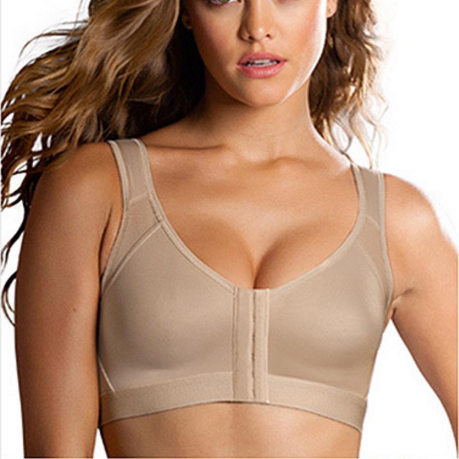 Plus Size Front Button Sports Bras for Women – No Steel Design