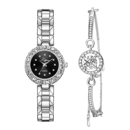 Luxury Women's Bangle Watch Set – Fashionable Bracelet Wristwatch with Quartz Movement