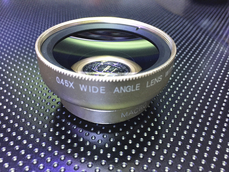 0.45X Wide-Angle Lens for Mobile and DSLR Cameras