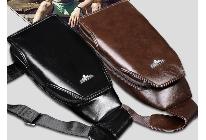 Men's Leather Crossbody Sling Bag