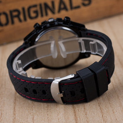 Black & White Sports Quartz Watch for Men and Women