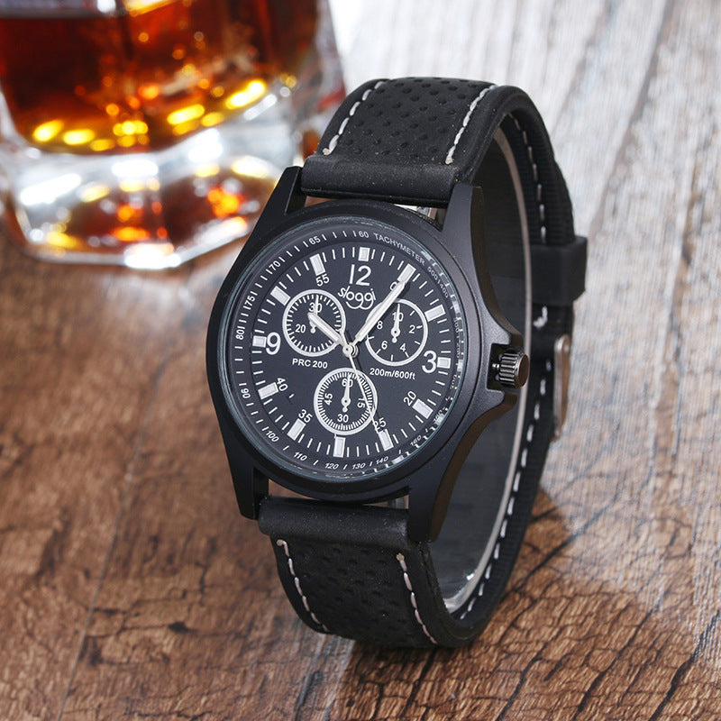 Black & White Sports Quartz Watch for Men and Women