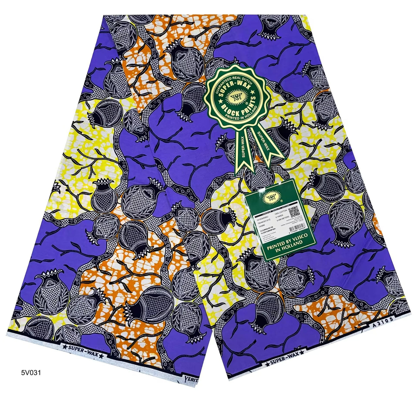 Printed Super Wax Fabric African