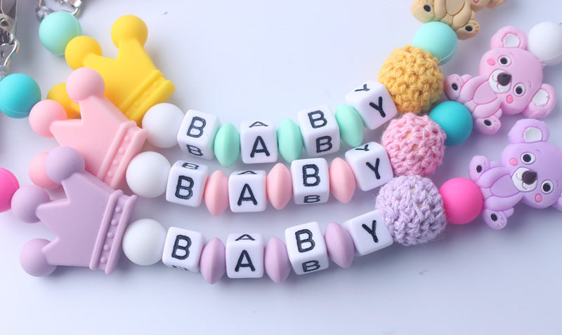 Baby silicone pacifier chain