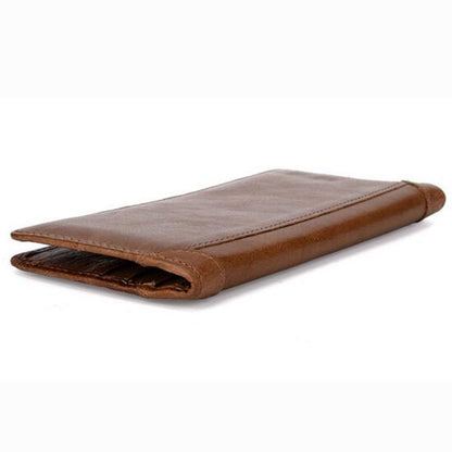 Cowhide Wallet Retro Waxed Cowhide Leather Wallet Coin Multi-card Wallet