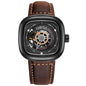 Hot Blast Dunk Fashion Automatic Mechanical Watch – Men's Hollow Square Dial Design