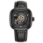 Hot Blast Dunk Fashion Automatic Mechanical Watch – Men's Hollow Square Dial Design