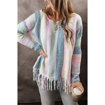 Women's Pullover Round Neck Long Sleeves Sweater