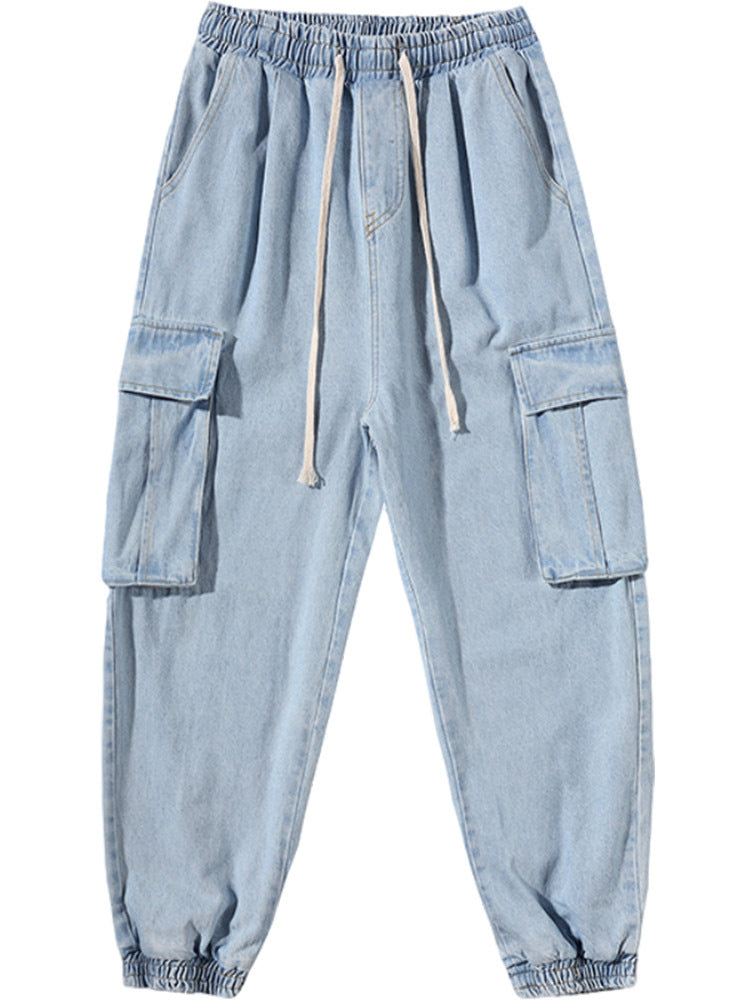 Vintage Washed Loose Jeans – Japanese Street Fashion Overalls