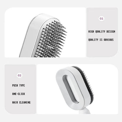 Comb Self-Cleaning Hair Brush, 3D Air Cushion Massage Brush Air Bag Massage