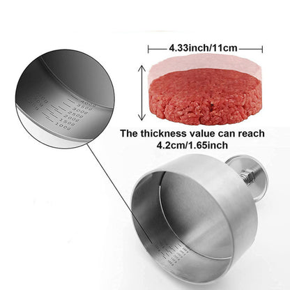 Stainless Steel Patties Mold Burger Meat Press