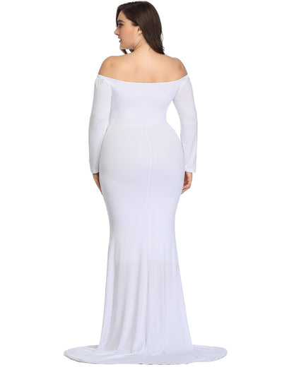 Pregnant Woman Photo Shoot Chiffon Mopping Long Dress