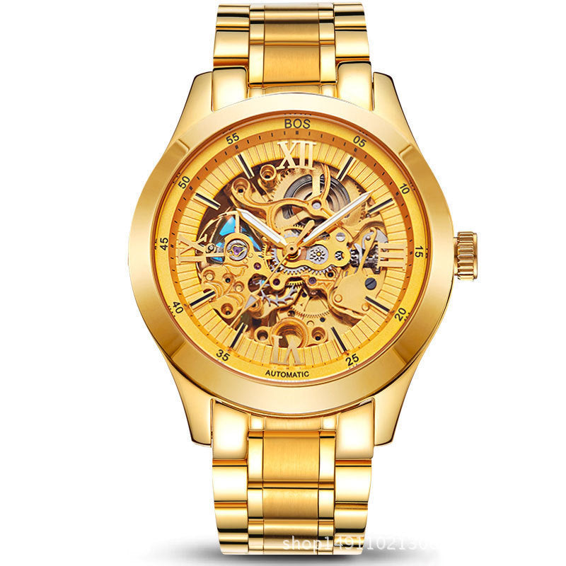 Angela Men's Automatic Mechanical Watch - BOS Hollow Design