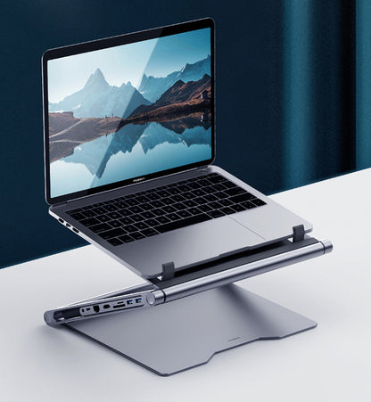 Laptop Stand with 8-in-1 Docking Station