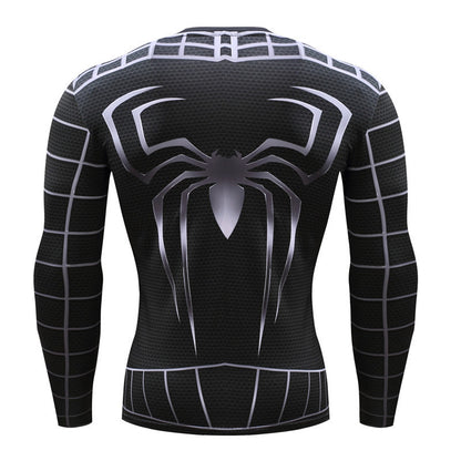 Black Spider Design Fitness T-Shirt