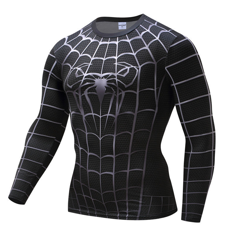 Black Spider Design Fitness T-Shirt