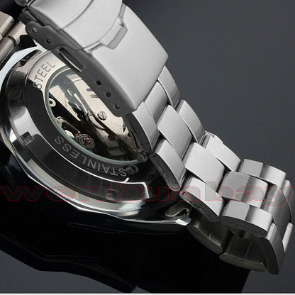 Fully Automatic Men’s Mechanical Watch with Steel Strap