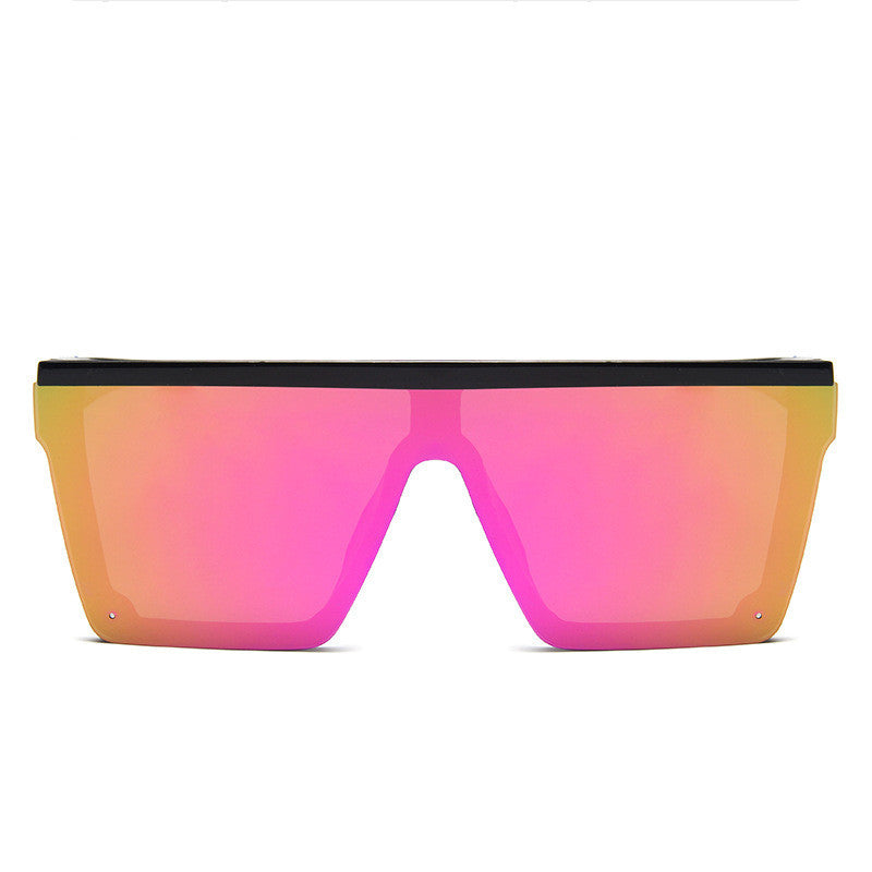 Trendy Big Box Retro One-Piece Sunglasses for Men and Women