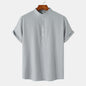 Men's Casual Solid Color Short Sleeve Beach T-Shirt – Perfect for Summer!