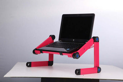 Adjustable Folding Laptop Table Stand with Mouse Pad