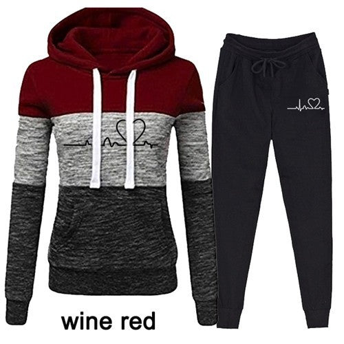 Casual Tracksuit Women Two Piece Set Suit Female Hoodies