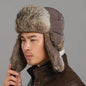 Men and Women Rabbit Fur Hat – Cozy Couple's Hat for Skiing